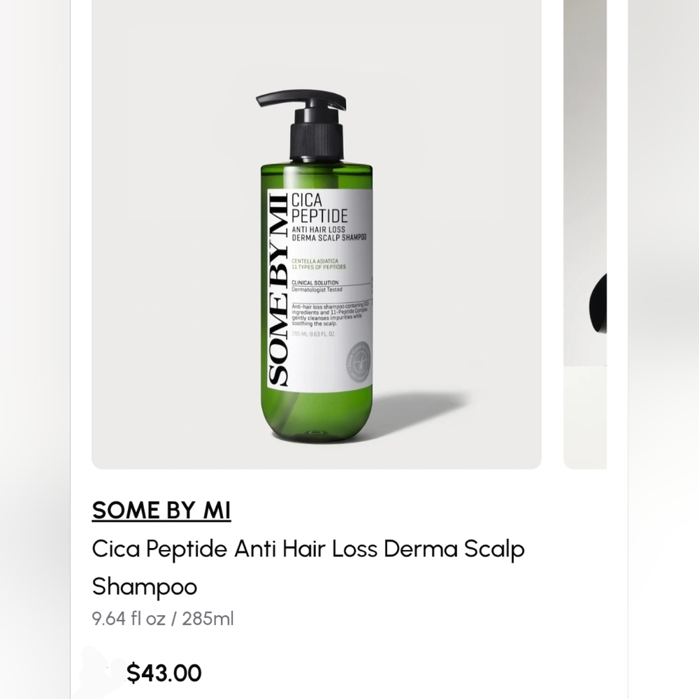 5/75$    SOME BY MI - Cica Peptide Anti Hair Loss Derma Scalp Shampoo - Picture 13 of 15